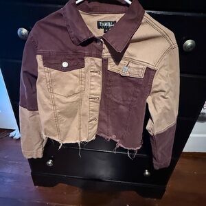 Thrills Two-Tone Denim Jacket